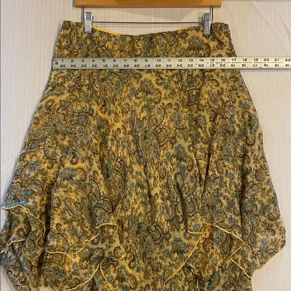 Chadwicks Gold and Blue Paisley Skirt - Picture 6 of 7